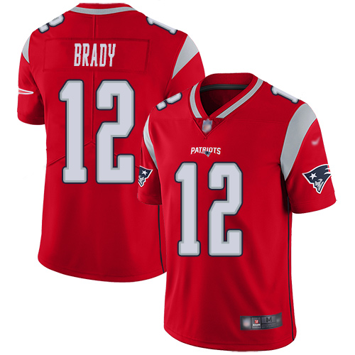 New England Patriots Football #12 Inverted Legend Limited Red Men Tom Brady NFL Jersey